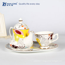 cheap custom porcelain japanese tea set with tray teapot cup / tea party set at home / porcelain tea sets for tea party